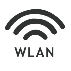 Laptop in ruhigem Zimmer mit gutem WLAN